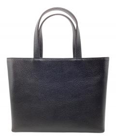 HushTug ハッシュタグ　シボ革　トートバッグ　新品 中古・古着通販】hushtug (ハッシュタグ) シボ革トートバッグ ブラック