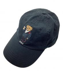 POLO RALPH LAUREN（ポロ・ラルフローレン）の古着「ポロベア刺繍キャップ」｜ブラック