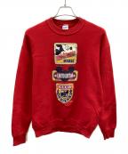 velva sheen×MICKEY MOUSEベルバシーン×ミッキーマウス）の古着「クルーネックスウェット」｜レッド