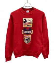 velva sheen×MICKEY MOUSE（ベルバシーン×ミッキーマウス）の古着「クルーネックスウェット」｜レッド