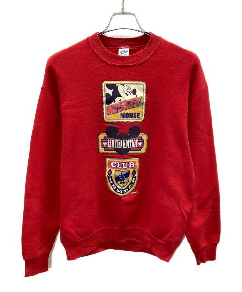 velva sheen（ベルバシーン）velva sheen (ベルバシーン) MICKEY MOUSE (ミッキーマウス) クルーネックスウェット レッド サイズ:Mの古着・服飾アイテム