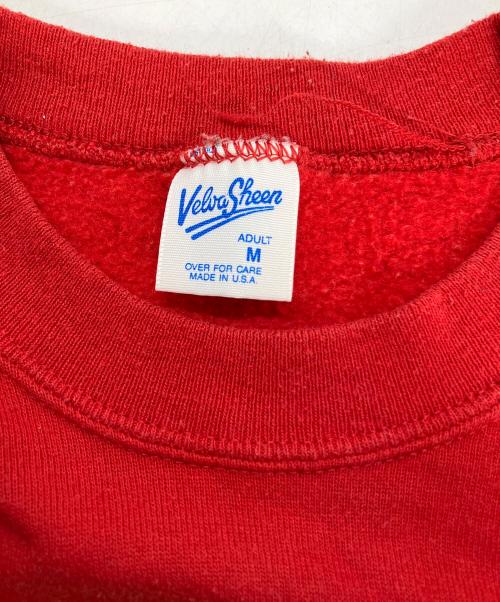 velva sheen（ベルバシーン）velva sheen (ベルバシーン) MICKEY MOUSE (ミッキーマウス) クルーネックスウェット レッド サイズ:Mの古着・服飾アイテム
