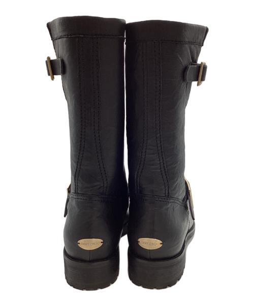 JIMMY CHOO（ジミーチュウ）JIMMY CHOO (ジミーチュウ) JIMMY CHOO　バイカーブーツ ブラック サイズ:23.5cmの古着・服飾アイテム