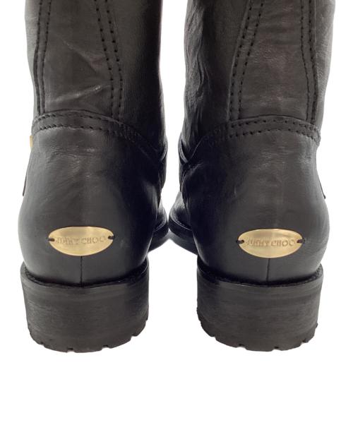 JIMMY CHOO（ジミーチュウ）JIMMY CHOO (ジミーチュウ) JIMMY CHOO　バイカーブーツ ブラック サイズ:23.5cmの古着・服飾アイテム