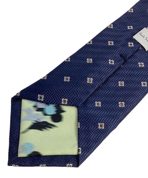 PAUL SMITH（ポールスミス）PAUL SMITH (ポールスミス) Paul Smith　コントラスト小紋 タイ ネイビー サイズ:表記なしの古着・服飾アイテム