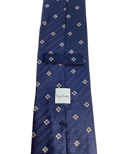 PAUL SMITH（ポールスミス）PAUL SMITH (ポールスミス) Paul Smith　コントラスト小紋 タイ ネイビー サイズ:表記なしの古着・服飾アイテム