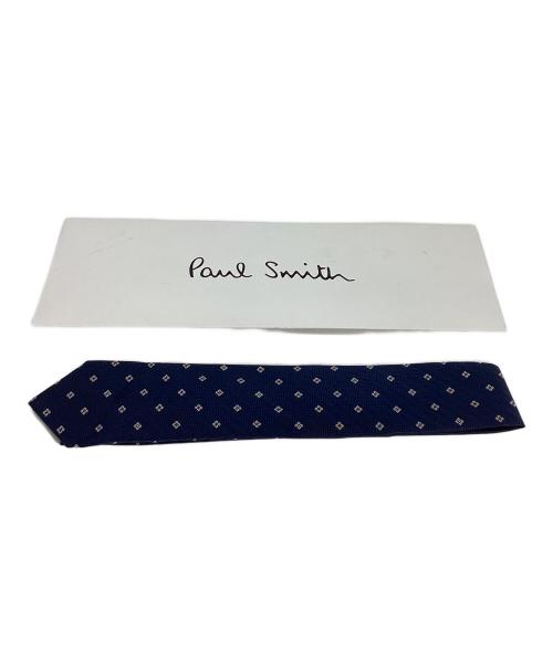 PAUL SMITH（ポールスミス）PAUL SMITH (ポールスミス) Paul Smith　コントラスト小紋 タイ ネイビー サイズ:表記なしの古着・服飾アイテム