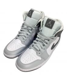 NIKE（ナイキ）の古着「Air Jordan 1 Mid "White Smoke Grey"ウィメンズ エアジョーダン1 ミッド "ホワイトスモークグレー"」｜グレー×ホワイト