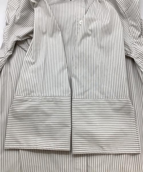 LANVIN en Bleu（ランバンオンブルー）LANVIN en Bleu (ランバンオンブルー) 長袖ワンピース ホワイト×グレー サイズ:38の古着・服飾アイテム