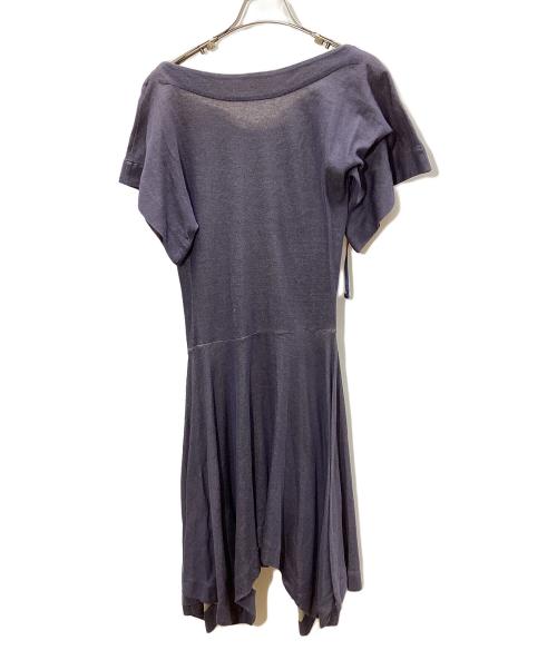 Vivienne Westwood RED LABEL（ヴィヴィアンウエストウッドレッドレーベル）Vivienne Westwood RED LABEL (ヴィヴィアンウエストウッドレッドレーベル) 半袖ワンピース ベージュ×パープル サイズ:2の古着・服飾アイテム