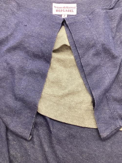 Vivienne Westwood RED LABEL（ヴィヴィアンウエストウッドレッドレーベル）Vivienne Westwood RED LABEL (ヴィヴィアンウエストウッドレッドレーベル) 半袖ワンピース ベージュ×パープル サイズ:2の古着・服飾アイテム