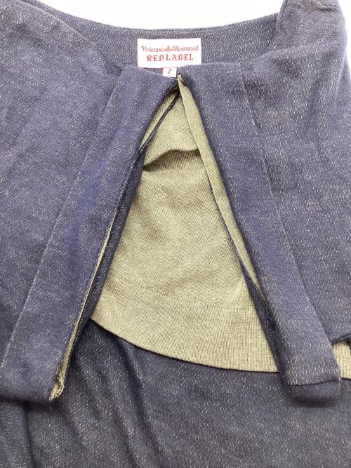 Vivienne Westwood RED LABEL（ヴィヴィアンウエストウッドレッドレーベル）Vivienne Westwood RED LABEL (ヴィヴィアンウエストウッドレッドレーベル) 半袖ワンピース ベージュ×パープル サイズ:2の古着・服飾アイテム