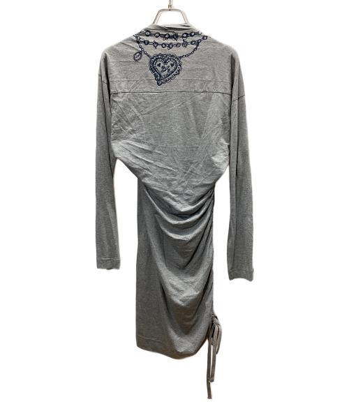Vivienne Westwood RED LABEL（ヴィヴィアンウエストウッドレッドレーベル）Vivienne Westwood RED LABEL (ヴィヴィアンウエストウッドレッドレーベル) 長袖ワンピース グレー サイズ:2の古着・服飾アイテム