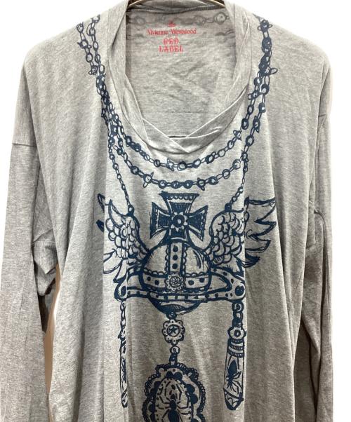 Vivienne Westwood RED LABEL（ヴィヴィアンウエストウッドレッドレーベル）Vivienne Westwood RED LABEL (ヴィヴィアンウエストウッドレッドレーベル) 長袖ワンピース グレー サイズ:2の古着・服飾アイテム