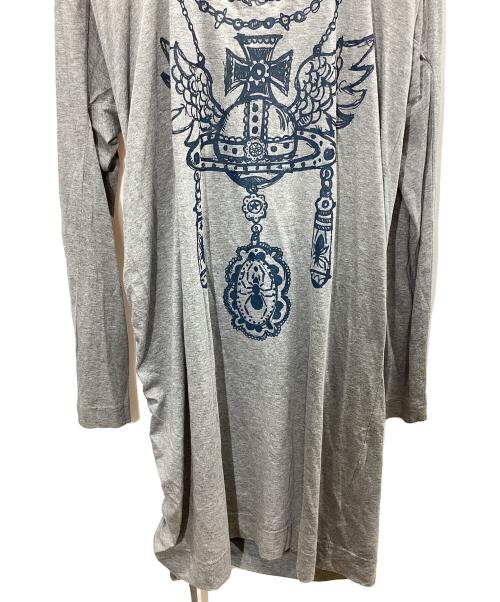 Vivienne Westwood RED LABEL（ヴィヴィアンウエストウッドレッドレーベル）Vivienne Westwood RED LABEL (ヴィヴィアンウエストウッドレッドレーベル) 長袖ワンピース グレー サイズ:2の古着・服飾アイテム