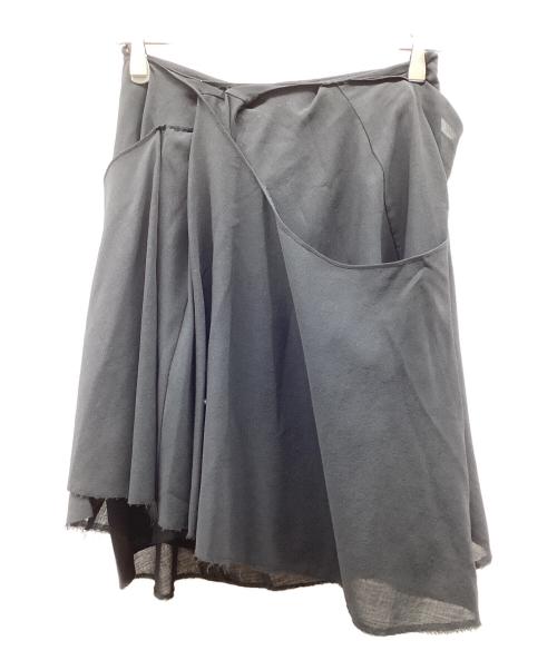 JUNYA WATANABE COMME des GARCONS（(ジュンヤワタナベ コムデギャルソン）JUNYA WATANABE COMME des GARCONS ((ジュンヤワタナベ コムデギャルソン) アシンメトリー レイヤードスカート ブラック サイズ:Mの古着・服飾アイテム