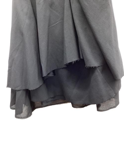 JUNYA WATANABE COMME des GARCONS（(ジュンヤワタナベ コムデギャルソン）JUNYA WATANABE COMME des GARCONS ((ジュンヤワタナベ コムデギャルソン) アシンメトリー レイヤードスカート ブラック サイズ:Mの古着・服飾アイテム