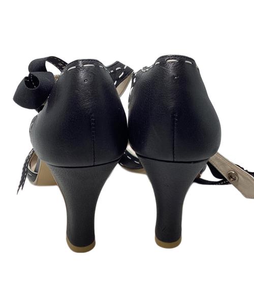 Vivienne Westwood（ヴィヴィアンウエストウッド）Vivienne Westwood (ヴィヴィアンウエストウッド) ステッチリボンパンプス ブラック サイズ:SIZE 36の古着・服飾アイテム