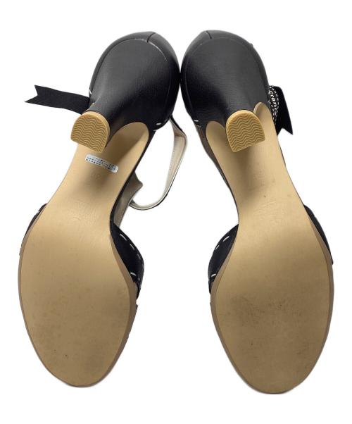 Vivienne Westwood（ヴィヴィアンウエストウッド）Vivienne Westwood (ヴィヴィアンウエストウッド) ステッチリボンパンプス ブラック サイズ:SIZE 36の古着・服飾アイテム