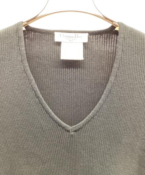 Christian Dior（クリスチャン ディオール）Christian Dior (クリスチャン ディオール) 半袖ニット ブラック サイズ:38の古着・服飾アイテム