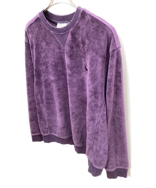 CarHartt（カーハート）CarHartt (カーハート) UNITED SCRIPT SWEATSHIRT パープル サイズ:Lの古着・服飾アイテム