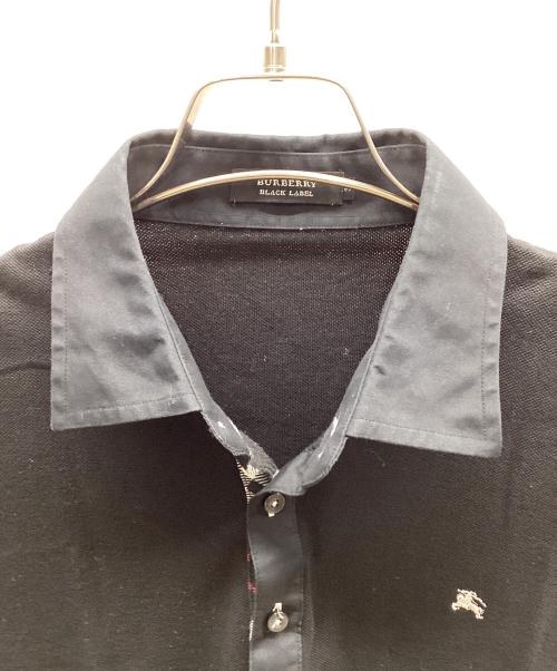 BURBERRY BLACK LABEL（バーバリーブラックレーベル）BURBERRY BLACK LABEL (バーバリーブラックレーベル) ポロシャツ ブラック サイズ:3の古着・服飾アイテム