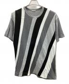 COMME des GARCONS HOMMEコムデギャルソン オム）の古着「半袖カットソー」｜ブラック×グレー×ホワイト