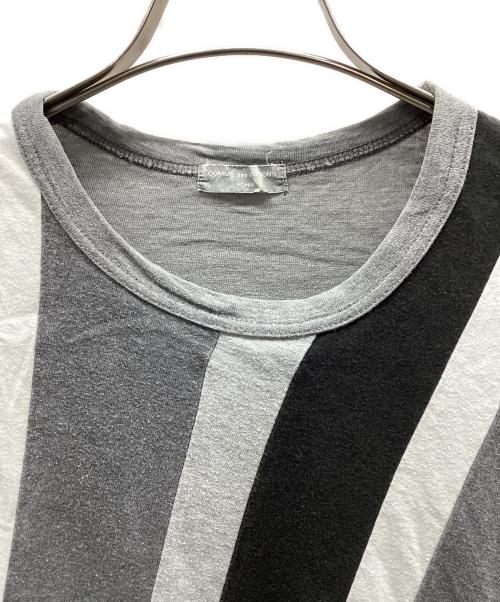 COMME des GARCONS HOMME（コムデギャルソン オム）COMME des GARCONS HOMME (コムデギャルソン オム) 半袖カットソー ブラック×グレー×ホワイト サイズ:不明の古着・服飾アイテム