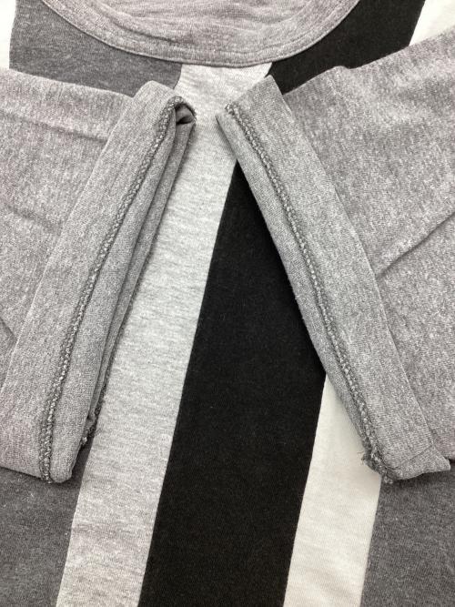 COMME des GARCONS HOMME（コムデギャルソン オム）COMME des GARCONS HOMME (コムデギャルソン オム) 半袖カットソー ブラック×グレー×ホワイト サイズ:不明の古着・服飾アイテム