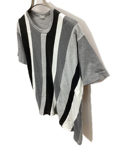 COMME des GARCONS HOMME（コムデギャルソン オム）COMME des GARCONS HOMME (コムデギャルソン オム) 半袖カットソー ブラック×グレー×ホワイト サイズ:不明の古着・服飾アイテム
