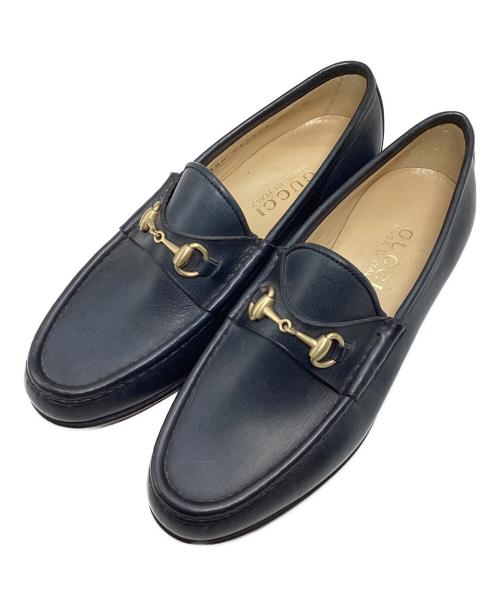 GUCCI（グッチ）GUCCI (グッチ) ビットローファー ネイビー サイズ:22.5の古着・服飾アイテム