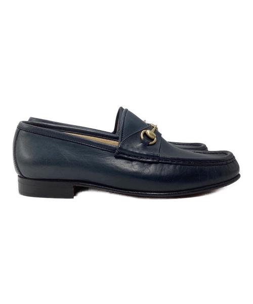 GUCCI（グッチ）GUCCI (グッチ) ビットローファー ネイビー サイズ:22.5の古着・服飾アイテム