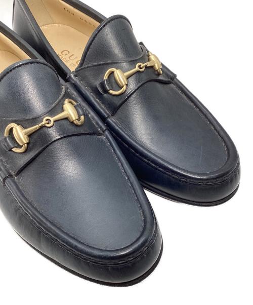 GUCCI（グッチ）GUCCI (グッチ) ビットローファー ネイビー サイズ:22.5の古着・服飾アイテム