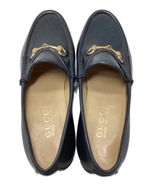 GUCCI（グッチ）GUCCI (グッチ) ビットローファー ネイビー サイズ:22.5の古着・服飾アイテム
