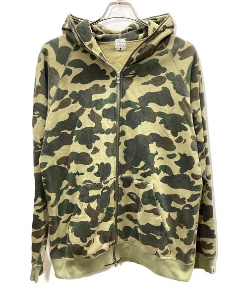 A BATHING APE（アベイシングエイプ）A BATHING APE (アベイシングエイプ) フルジップパーカー カーキ サイズ:Mの古着・服飾アイテム