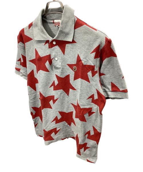 BAPE BY A BATHING APE（ベイプバイアベイシングエイプ）BAPE BY A BATHING APE (ベイプバイアベイシングエイプ) ポロシャツ グレー サイズ:Mの古着・服飾アイテム