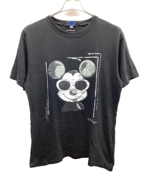 WALT DISNEY（ウォルト・ディズニー）WALT DISNEY (ウォルト・ディズニー) Roen (ロエン) 半袖カットソー ブラック サイズ:48の古着・服飾アイテム