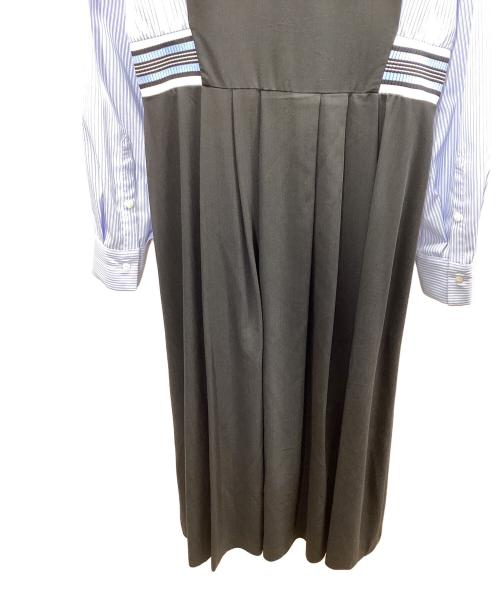 furfur（ファーファー）furfur (ファーファー) 長袖ワンピース ブラック×ブルー サイズ:FREEの古着・服飾アイテム