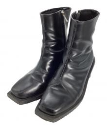 MAISON SPECIAL×SPECIAL SHOES FACTORY（メゾンスペシャル×スペシャルシューズファクトリー）の古着「MAISON SPECIAL　Zip Heel Boots Made In TOKYO」｜ブラック