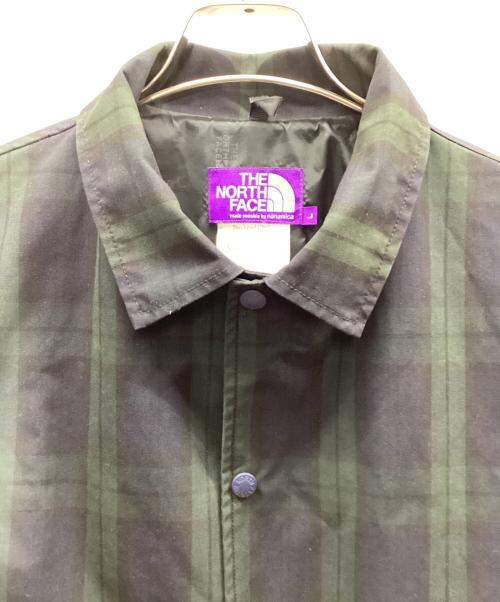 THE NORTHFACE PURPLELABEL（ザ・ノースフェイス パープルレーベル）THE NORTHFACE PURPLELABEL (ザ・ノースフェイス パープルレーベル) コーチジャケット グリーン×ネイビー サイズ:Sの古着・服飾アイテム