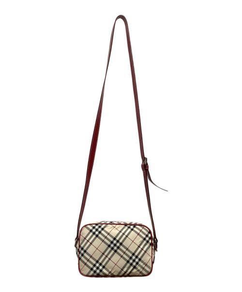 BURBERRY BLUE LABEL（バーバリー ブルー レーベル）BURBERRY BLUE LABEL (バーバリー ブルー レーベル) BURBERRY BLUE LABEL　ショルダーバッグ ベージュ×レッドの古着・服飾アイテム