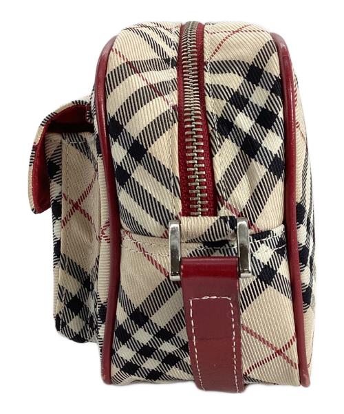 BURBERRY BLUE LABEL（バーバリー ブルー レーベル）BURBERRY BLUE LABEL (バーバリー ブルー レーベル) BURBERRY BLUE LABEL　ショルダーバッグ ベージュ×レッドの古着・服飾アイテム