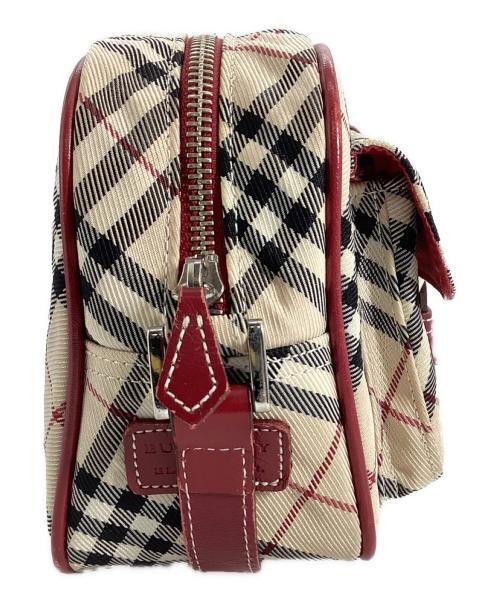 BURBERRY BLUE LABEL（バーバリー ブルー レーベル）BURBERRY BLUE LABEL (バーバリー ブルー レーベル) BURBERRY BLUE LABEL　ショルダーバッグ ベージュ×レッドの古着・服飾アイテム