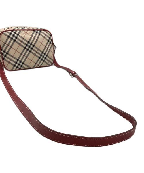 BURBERRY BLUE LABEL（バーバリー ブルー レーベル）BURBERRY BLUE LABEL (バーバリー ブルー レーベル) BURBERRY BLUE LABEL　ショルダーバッグ ベージュ×レッドの古着・服飾アイテム