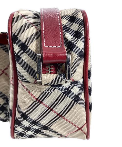 BURBERRY BLUE LABEL（バーバリー ブルー レーベル）BURBERRY BLUE LABEL (バーバリー ブルー レーベル) BURBERRY BLUE LABEL　ショルダーバッグ ベージュ×レッドの古着・服飾アイテム