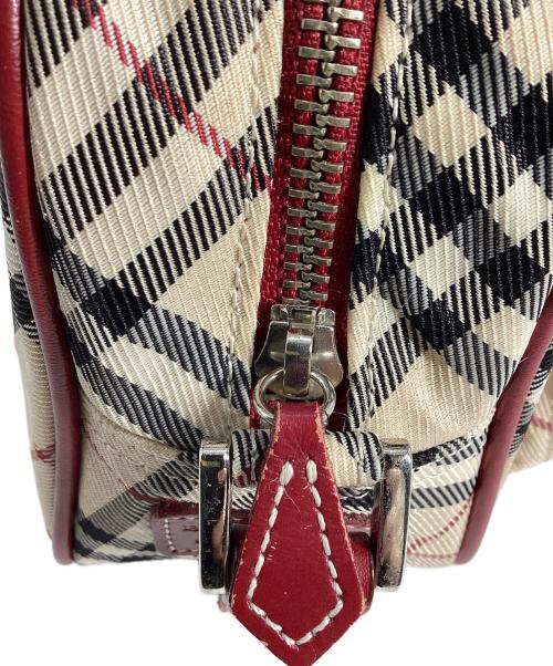BURBERRY BLUE LABEL（バーバリー ブルー レーベル）BURBERRY BLUE LABEL (バーバリー ブルー レーベル) BURBERRY BLUE LABEL　ショルダーバッグ ベージュ×レッドの古着・服飾アイテム