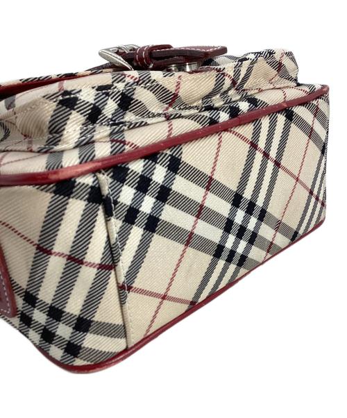 BURBERRY BLUE LABEL（バーバリー ブルー レーベル）BURBERRY BLUE LABEL (バーバリー ブルー レーベル) BURBERRY BLUE LABEL　ショルダーバッグ ベージュ×レッドの古着・服飾アイテム