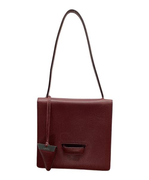 LOEWE（ロエベ）LOEWE (ロエベ) LOEWE　ハンドバッグ ボルドーの古着・服飾アイテム
