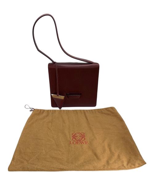 LOEWE（ロエベ）LOEWE (ロエベ) LOEWE　ハンドバッグ ボルドーの古着・服飾アイテム