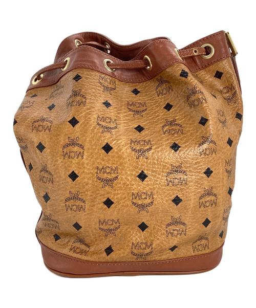 MCM（エムシーエム）MCM (エムシーエム) MCM　ヴィセトス　巾着ショルダーバッグ ブラウンの古着・服飾アイテム